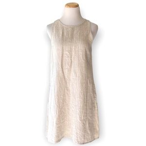 Garnet Hill Cream Sleeveless Dress